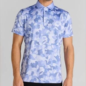 RedVanly Blue Lavender Fleurs Polo Performance Floral Camo